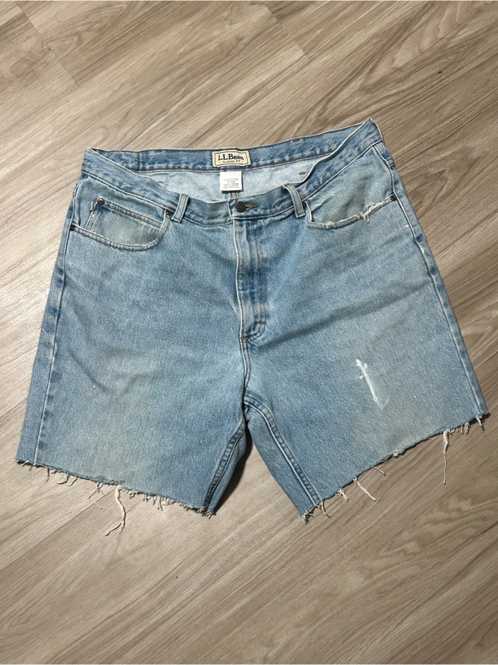 L.L. Bean Light Blue Wide-Leg Denim Shorts